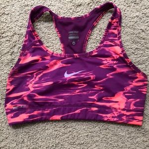 Neon Nike Pro Sports Bra Size Medium
